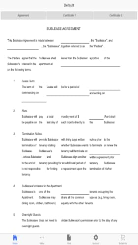 Sublease Certificate – vue 2