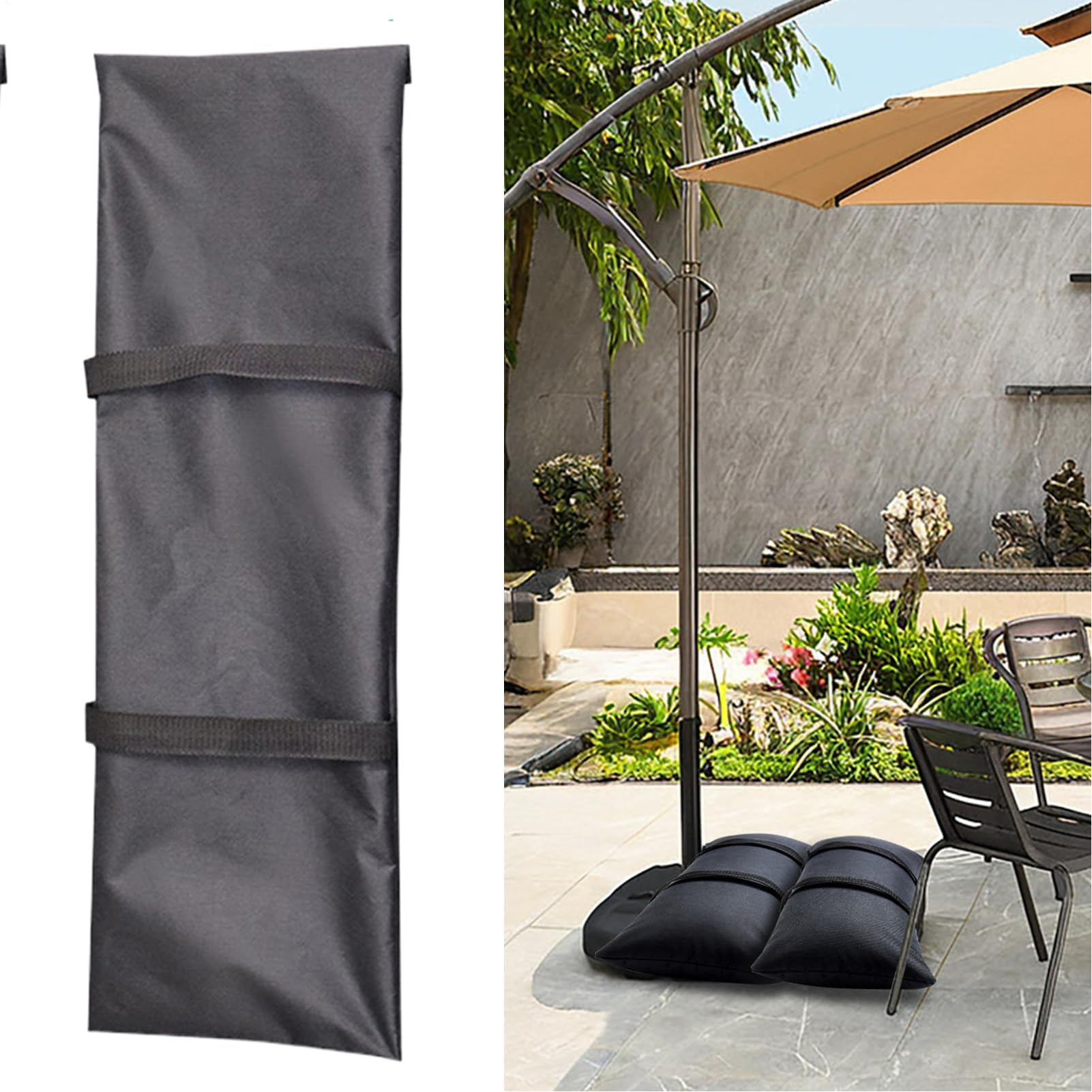 Sac de sable imperméable en tissu bœuf 600D pour l'extérieur, jardin, camping, terrasse, événements et très résistant, parfait pour les cours et les jardins