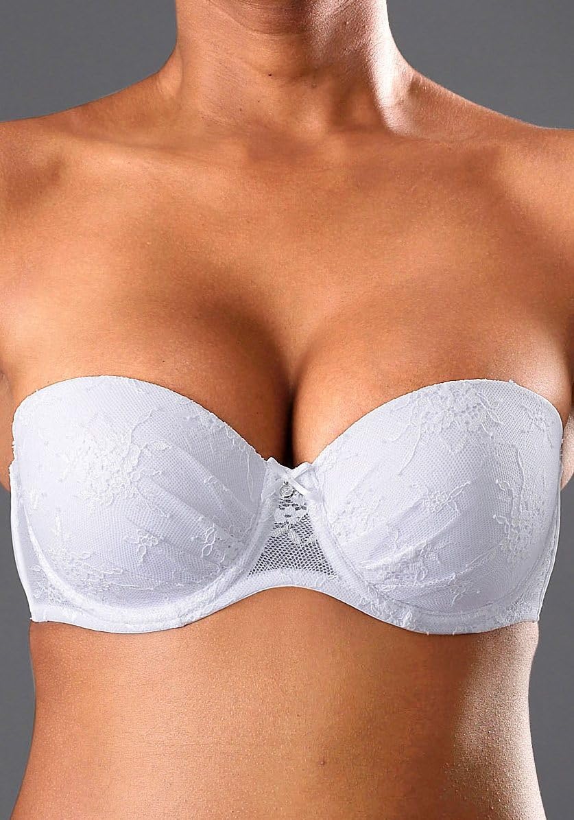 Lascana Damen Push-up-BH mit abnehmbaren Trägern, Spitze, rutschfest, viele Tragevarianten - der Flexible für jeden Anlass