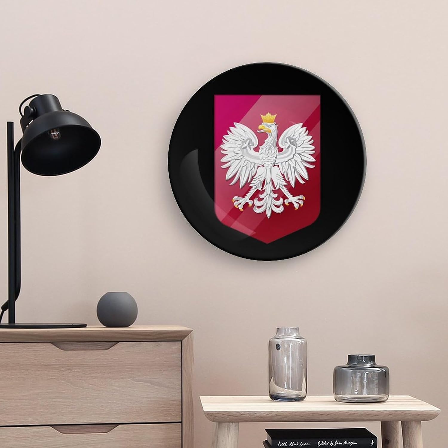 Coat of Arms of Poland Bone China Decorative Porcelain Plates Dinnerware Ornaments