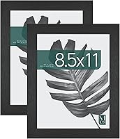 Vista 14 de MCS Studio Gallery Marco para foto rectangular de 12 x 18 pulgadas, imitación de veta de madera de color negro, para póster o impresión artística, 2