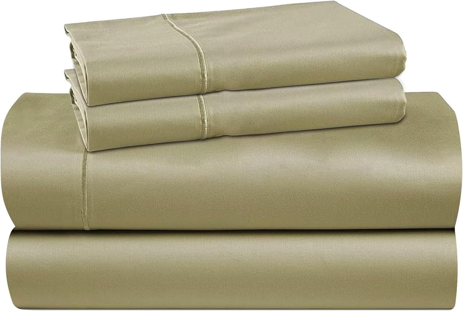 100% Organic Cotton Sheets for Full Size Bed - 4 PC Organic Full Size Sheets Set - Soft, Comfy, Breathable & Cooling - 16” Deep Pockets, Easy-Fit, Extra Soft Percale Bedding Set - Sage