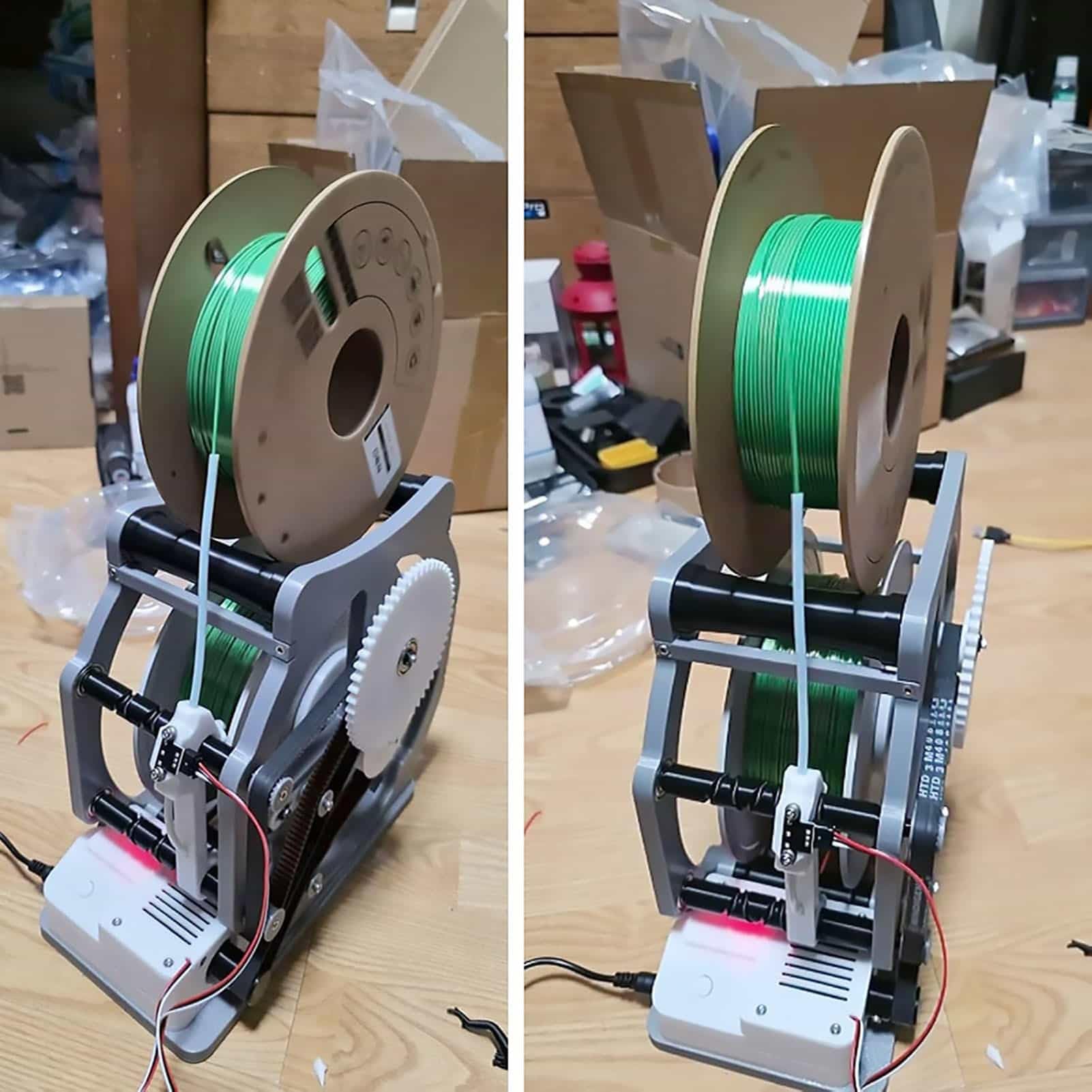 Rewinder De Carrete Eléctrico, Respalente De Filamento Industrial 3D, Arranque Inteligente Y Parada para Carretes De 1 Kg,para Materiales De Impresión 3D,Envuelve Perfectamente Sin Enredar