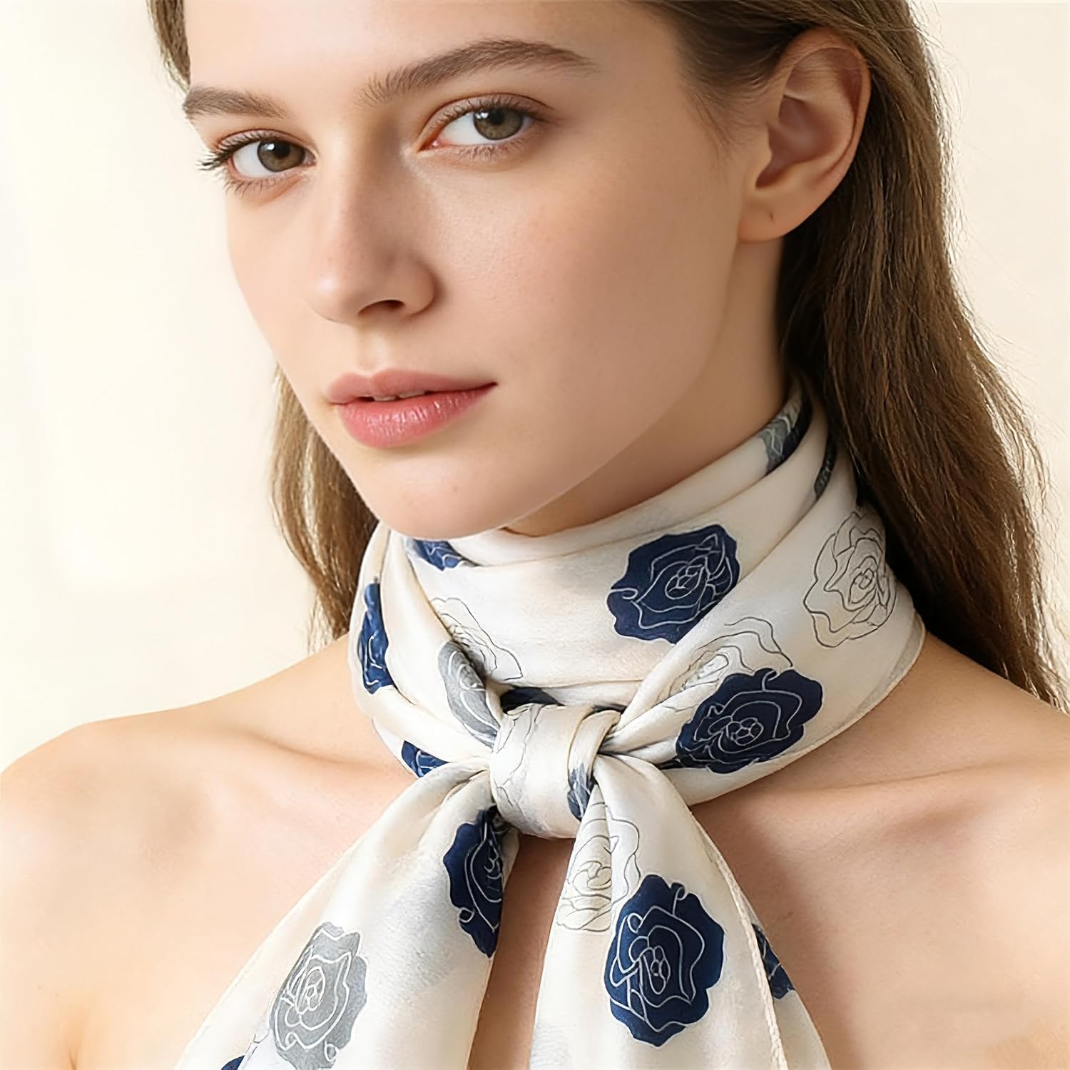 Silk Scarf 100% Mulberry Silk Fashion Scarves Long Lightweight Shawl Wrap image 4