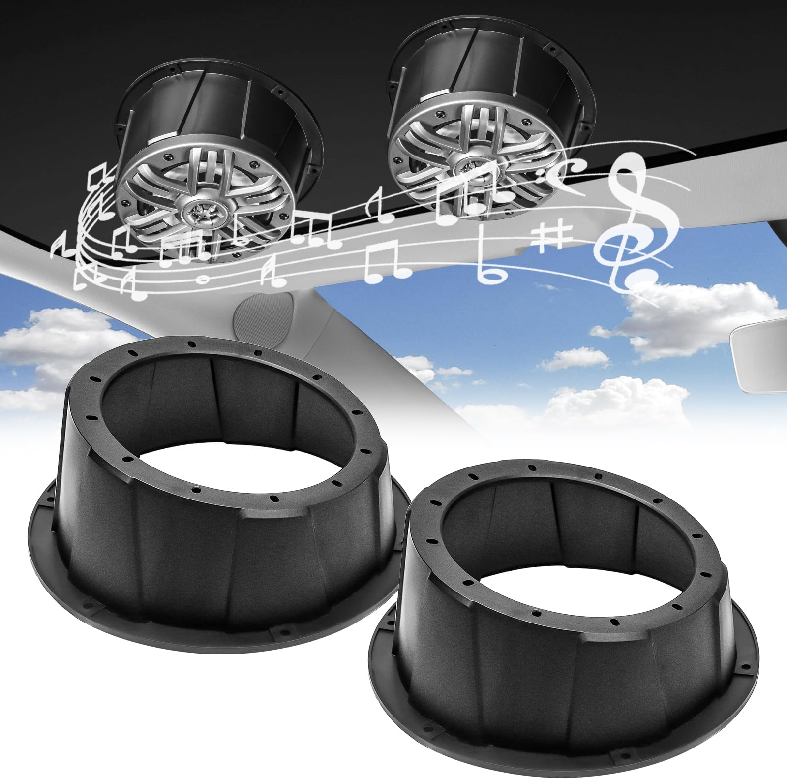 Amazon.com: 2 Pcs Universal Angled Speaker Enclosures Boxes Pods ...