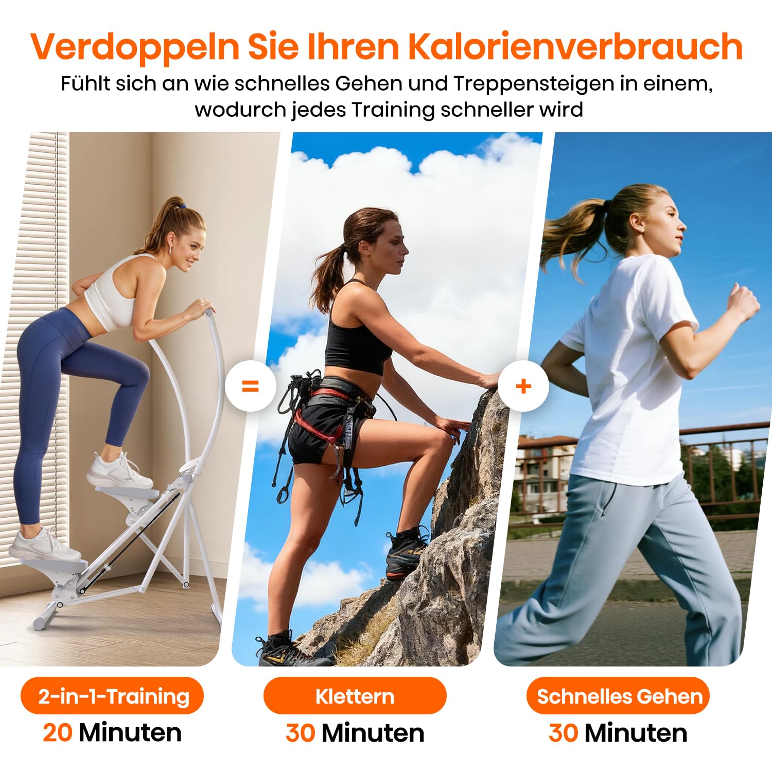 NICEDAY Stair Stepper für zuhause mit Handyhalterung