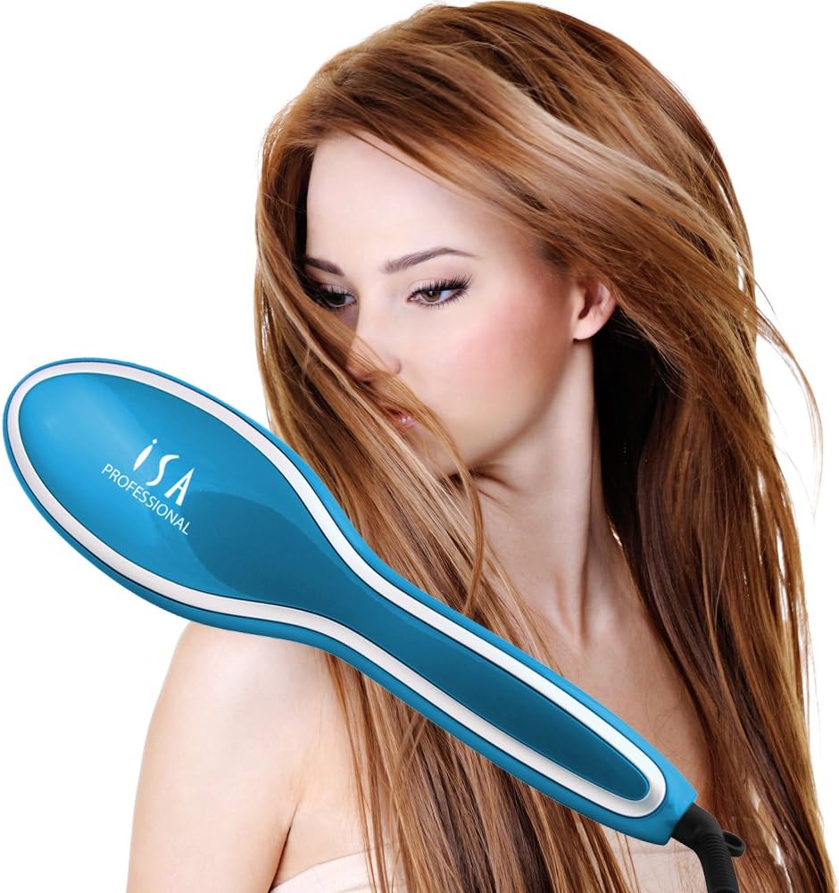 Original Digital Hair Straightener Straightening Brush (blue)
