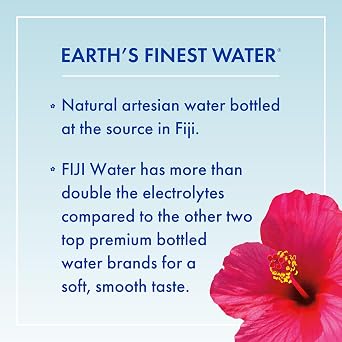 FIJI Natural Artesian Bottled Water 1.5 Liters / 50.7 Fl Ounce (Pack of 12) - 100% Natural Electrolytes