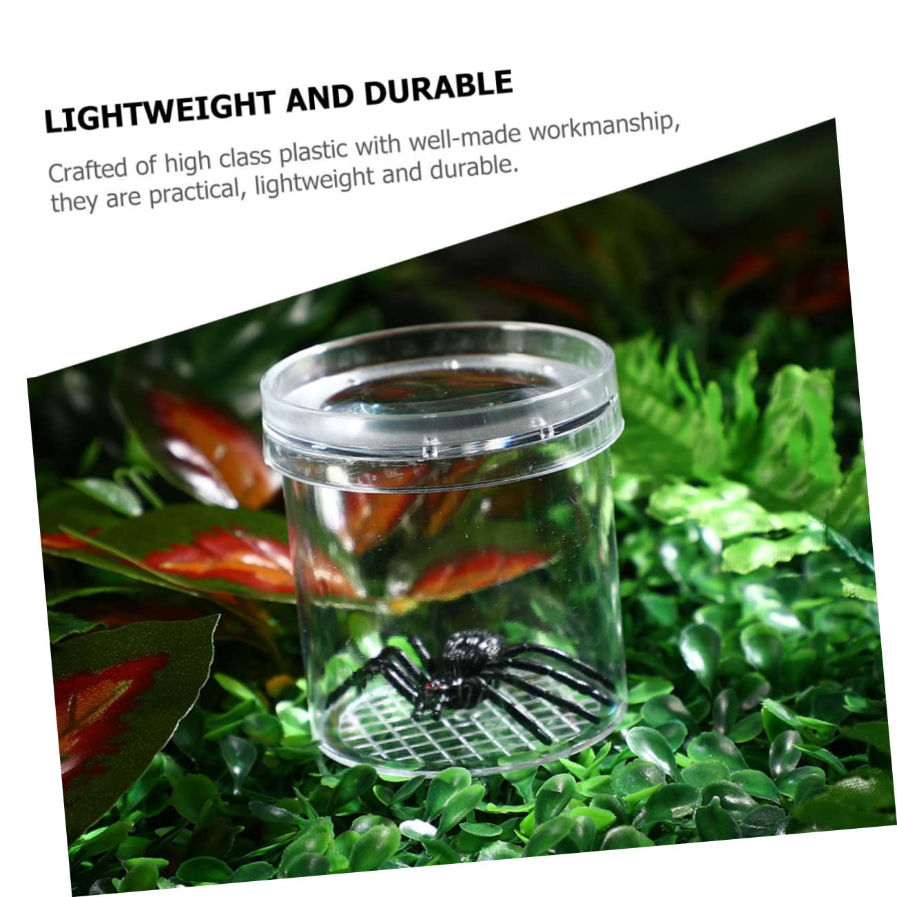 15Pcs Portable Insect Observation Cups with Magnifying Covers and Air Ventilation Household Critter Containers with Measurement for Boy Girl Science Exploration and Breeding