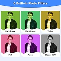 Vista 6 de Mini Camera Keychain Instant Digital, 1080P Mini Digital Camcorder with 32G, Tiny Pocket Camera for Travel Vlog Fun Recording, Long Battery Life Blue