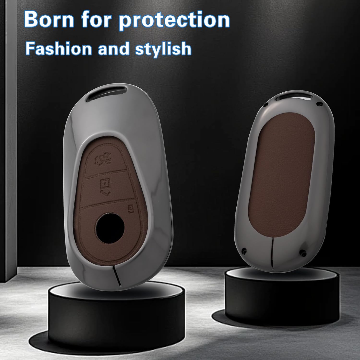 Key Fob Cover with Heavy-duty Keychain for EQS450 EQE350 S580 C300 C-Class S-Class G-Class E-Class - Image 3