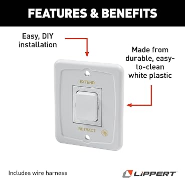Solera-308472 White Interior Switch; 40 AMP with Plate