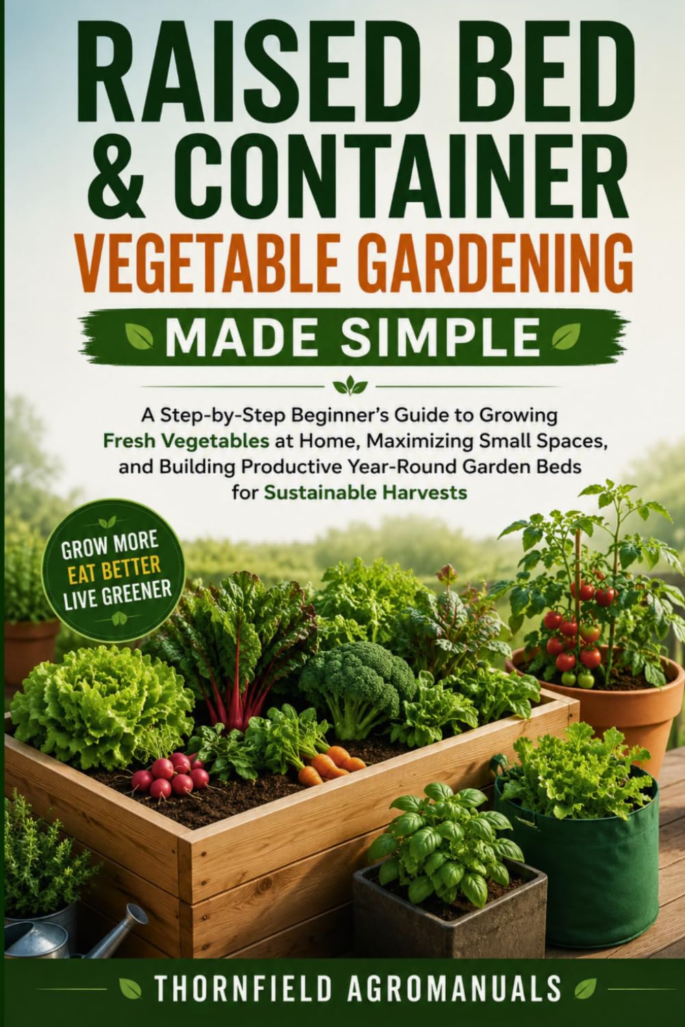 Raise Bed & Container Vegetable Gardening Made Simple: A Step-by-Step Beginner’s Guide to Growing Fresh Vegetables at Home, Maximizing Small Spaces, ... Garden Beds for Sustainable Harvests