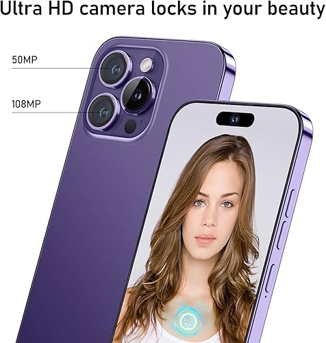 Miniatura 3 de WV LeisureMaster Teléfono celular A15 Pro Max, 8 GB+512 GB Ultra Memory Desbloqueado, Android 13.0 Smartphone, batería de 6800 mAh, pantalla HD de