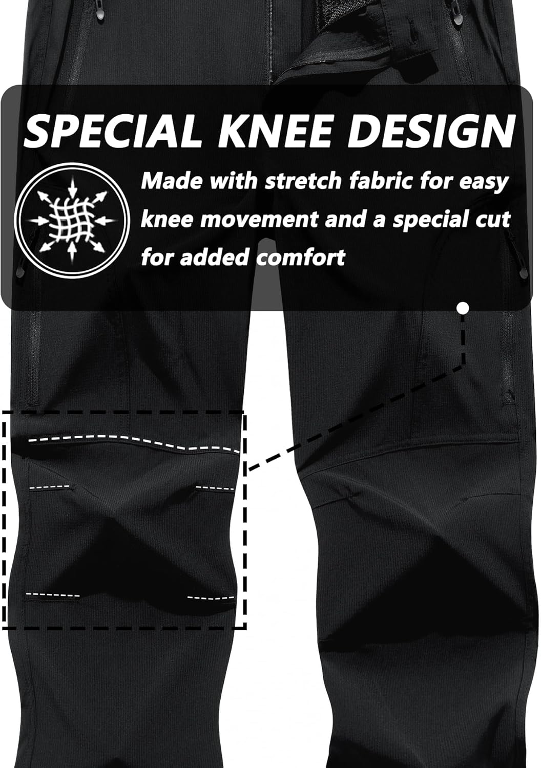 Gash Hao Mens Hiking Pants Quick Dry Lightweight Waterproof Breathable - Image 7