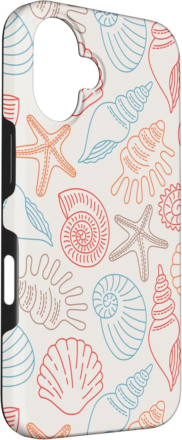 Trendy Coastal Granddaughter Aesthetic Preppy Shells Ocean Case for iPhone 16