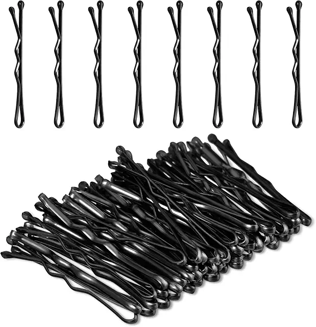 Amabro 50 Épingles à Cheveux 3,5cm - Barrette Femme Enfant Noir Doré Marron