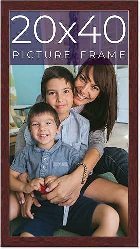 Miniatura 25 de Marco de fotos de madera maciza marrón de 24 x 24 pulgadas de ancho Profundidad del marco interior de 0.5 pulgadas Marco de fotos tradicional