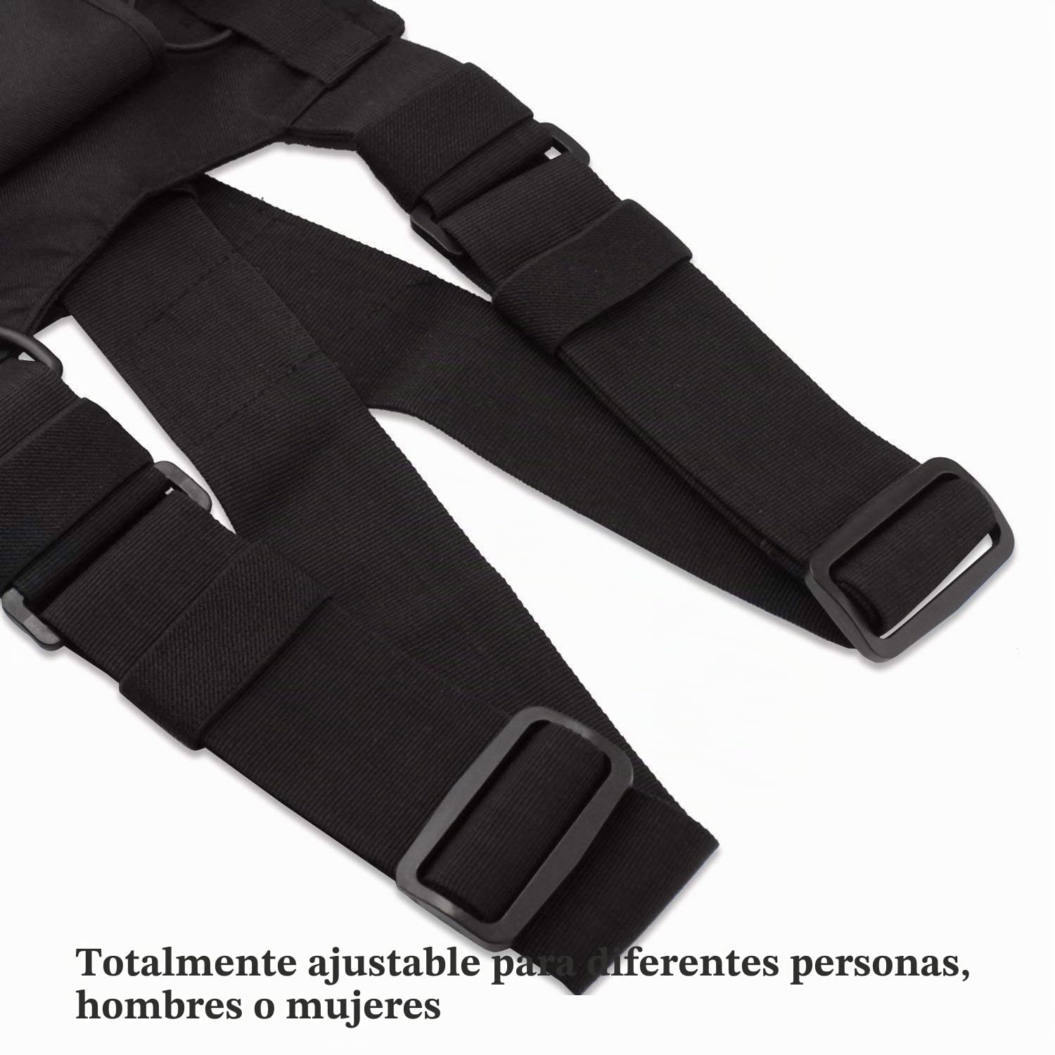 Walkie Talkie Mochila con Bolsillo en el Pecho, Mochila walkie Bolsa de Transporte para radios de Dos vías, Soporte para Rescate Essentials Chaleco Rig Pouch Negro
