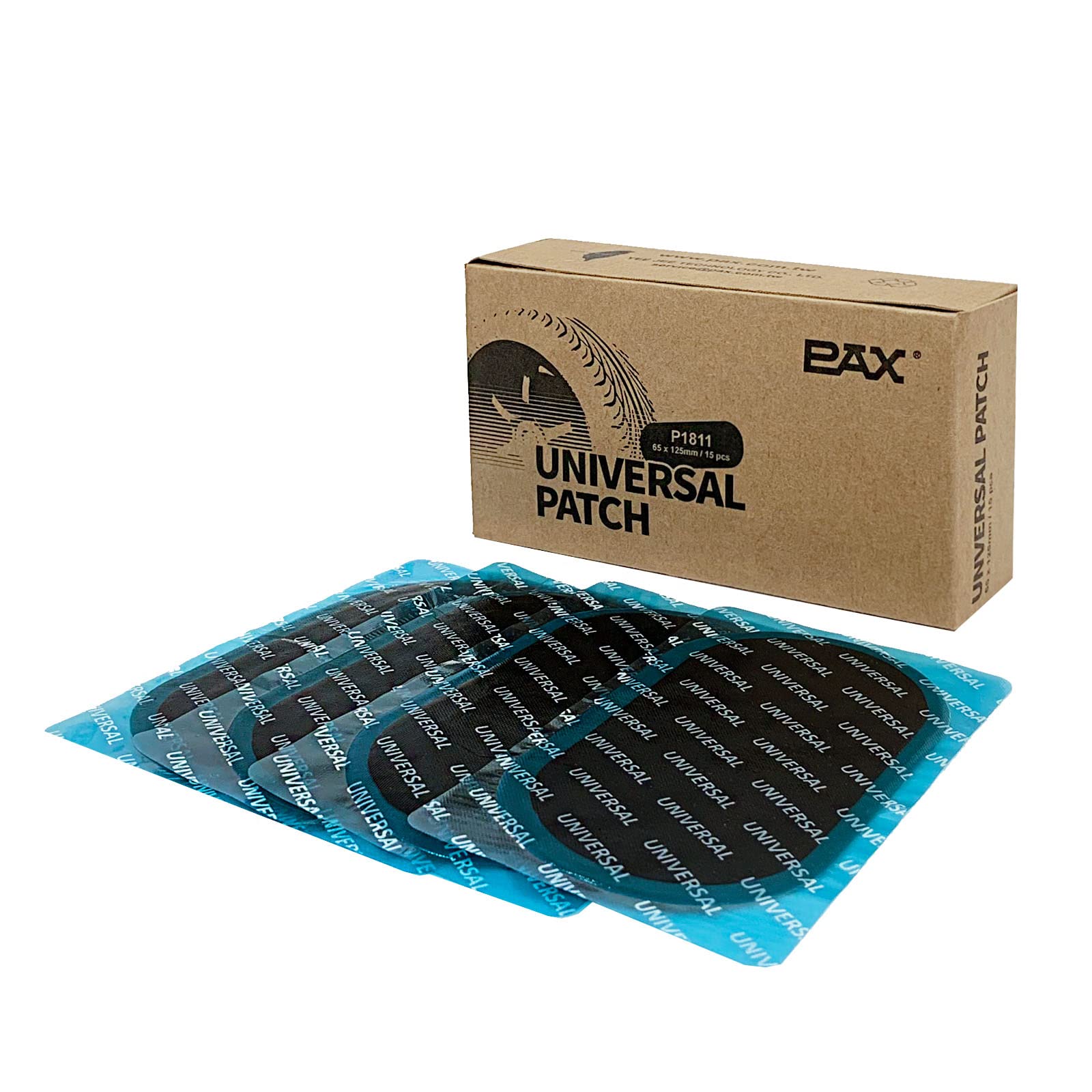 PAX 15Pcs 65x125mm Long Oval Universal Tube and Tire Repair Patches, for Radial and Bias Tires, Automobile, Truck, Agricultural Vehicles, BMX, ATVs, River Floating, Inflatable Rubber
