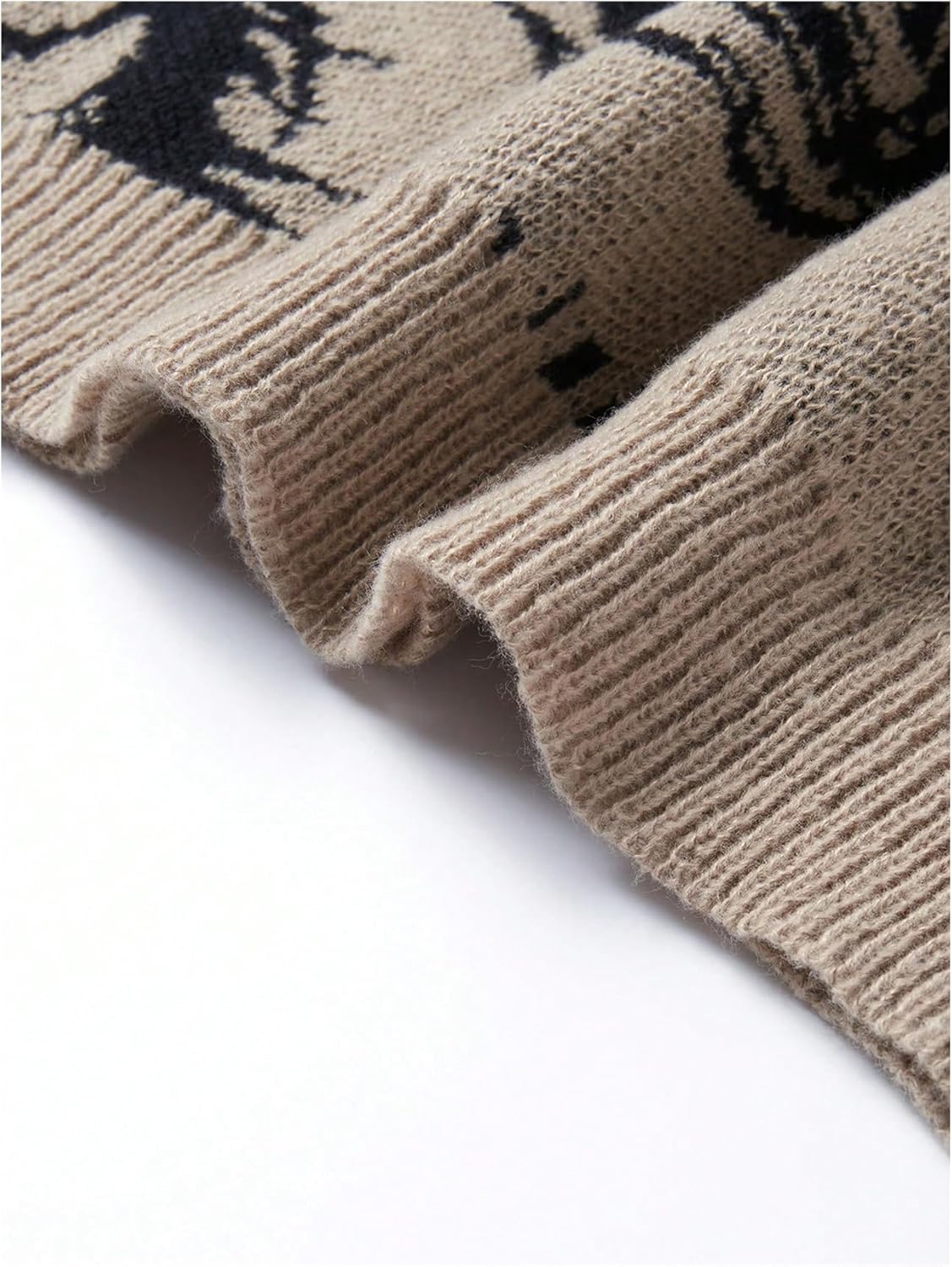 Men's Fall Goth Grunge Sweater Y2K Oversized Punk Sweater Halloween Graphic Long Sleeve Knit Pullover Streetwear - Image 5