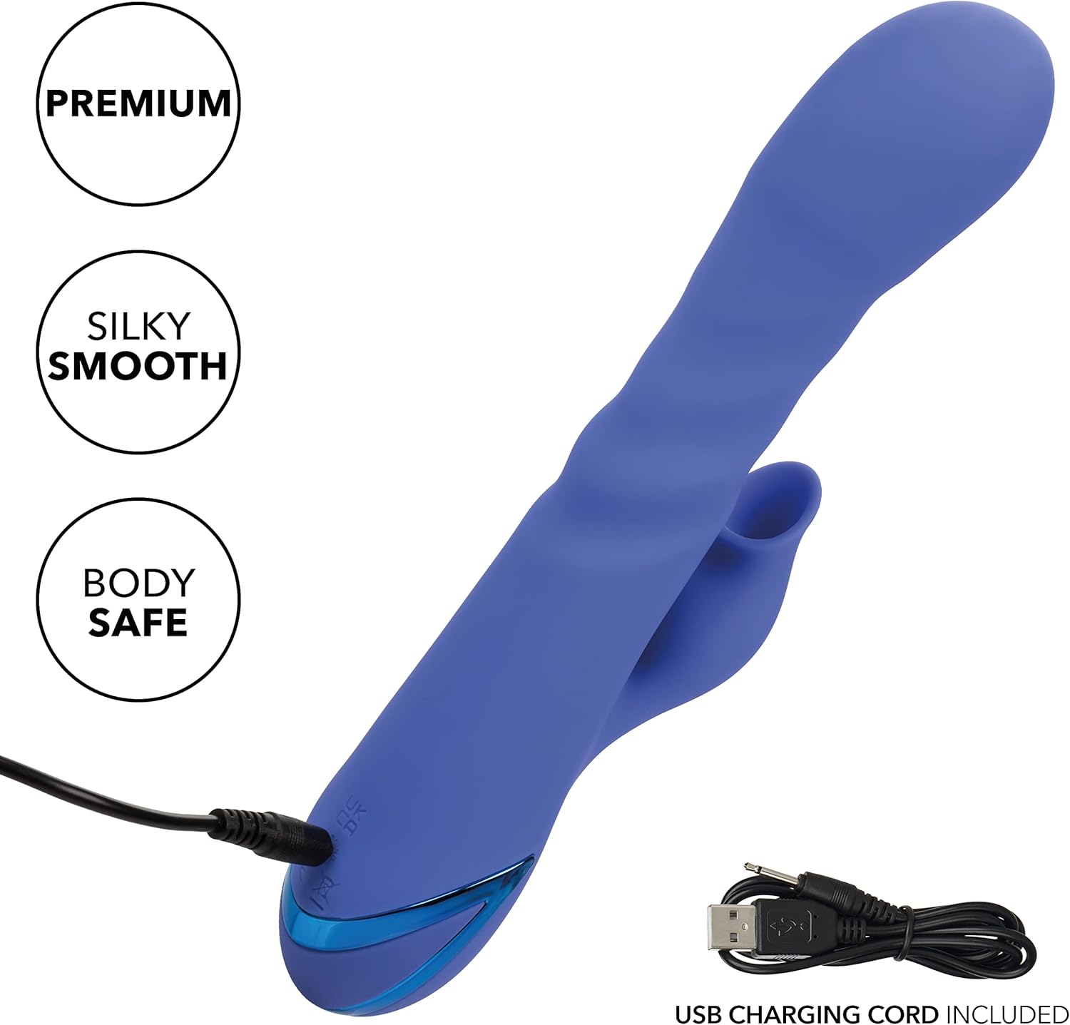 L.A. Love Vibrator connected to USB charging cable
