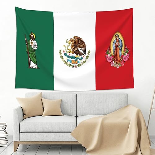 QZLAN Tapiz de bandera mexicana San Judas Tadeo Virgen de Guadalupe decoración de pared 60 x 40 pulgadas disponible en Yaxa Venezuela