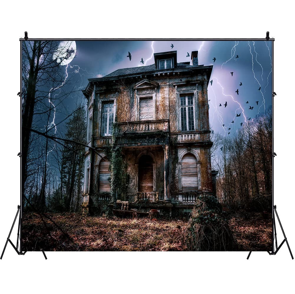 Gruseliges Und Spukhaus Halloween Isoliert Auf Weißem Hintergrund Für