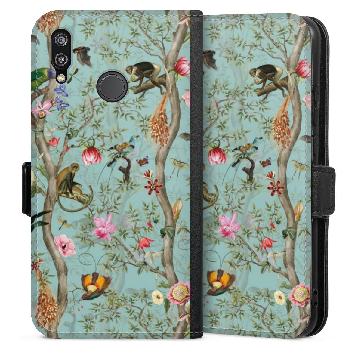 DeinDesign Etui Compatible avec Huawei P20 Lite Etui Folio Etui magnetique Tropical Animaux Nature