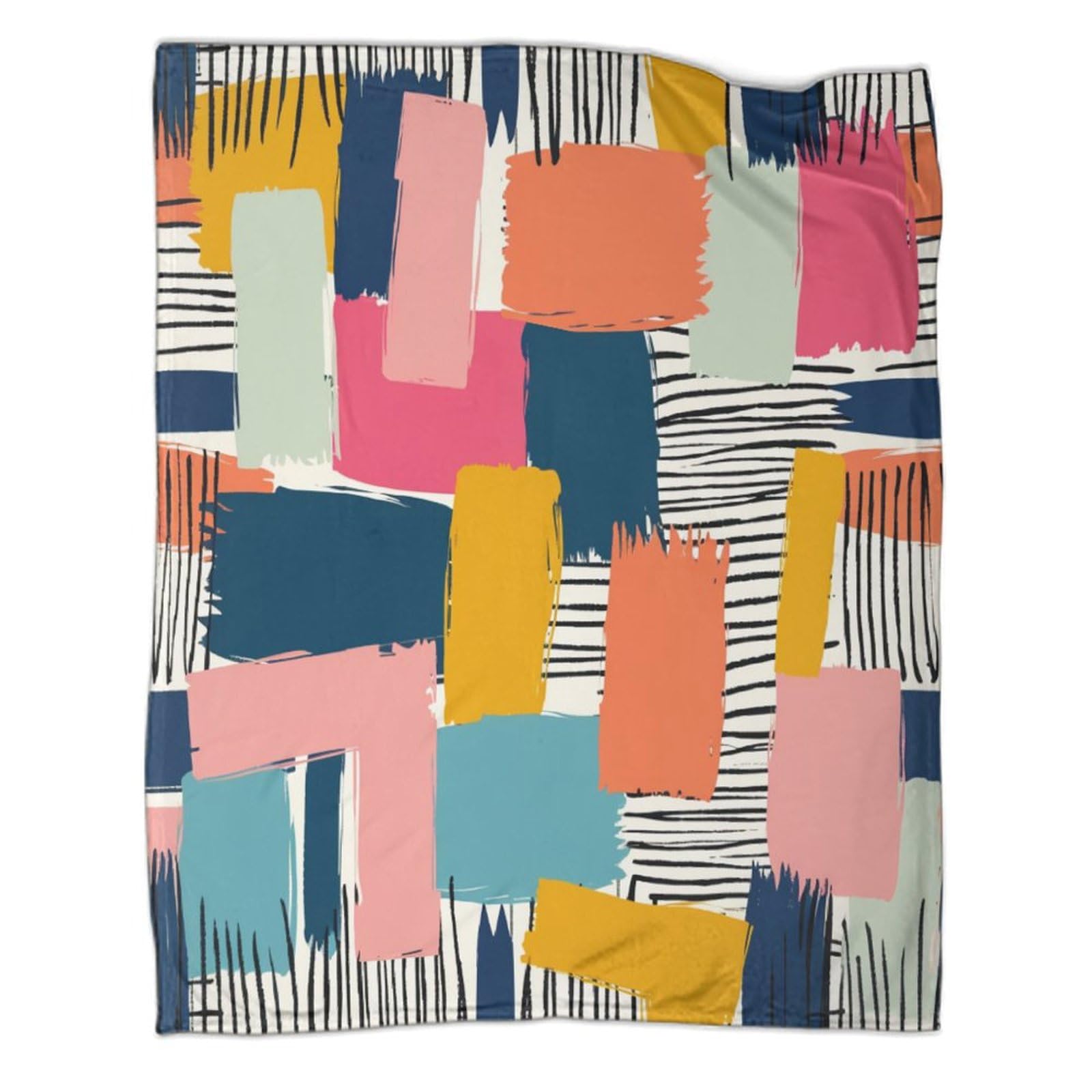 Coperta morbida in pile di flanella, motivo graffiti, regalo di compleanno per amici, famiglia, regalo di Natale per amici e partner, coperta natalizia per divano e letto, 150 x 200 cm