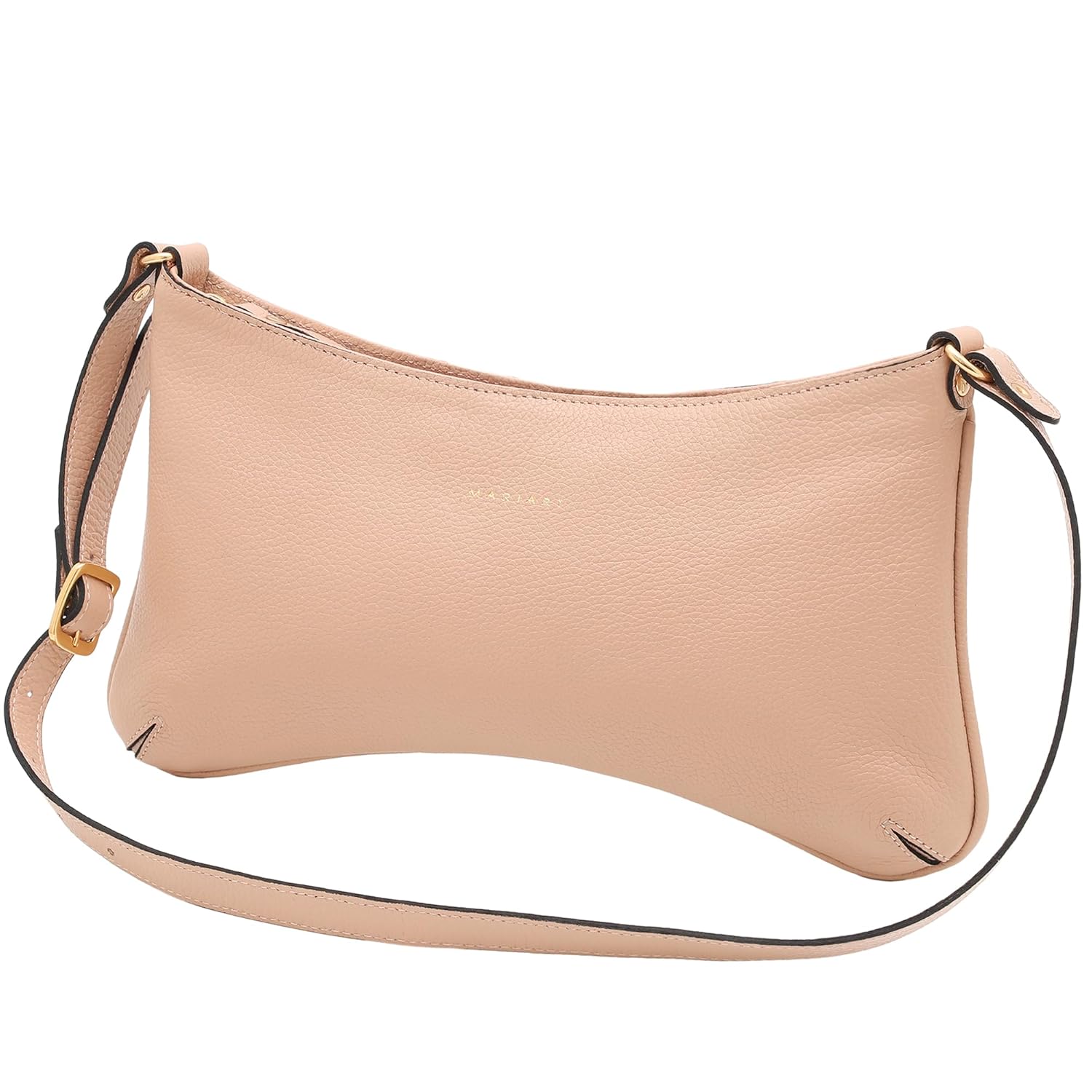 Mariart Lavanda Bolsa Shoulder Feminina de Couro Bovino Legítimo