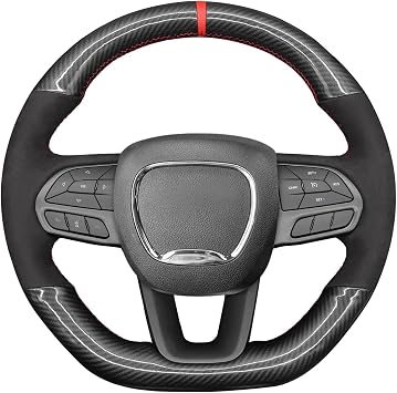 MEWANT Stitch On Custom Fit Steering Wheel Cover for Dodge Durango