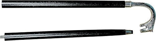 Miniatura 4 de Bastón vintage antiguo de latón de madera de lobo para mujer, eje negro, ideal para Halloween, bastones para caminar, regalo para padres y personas