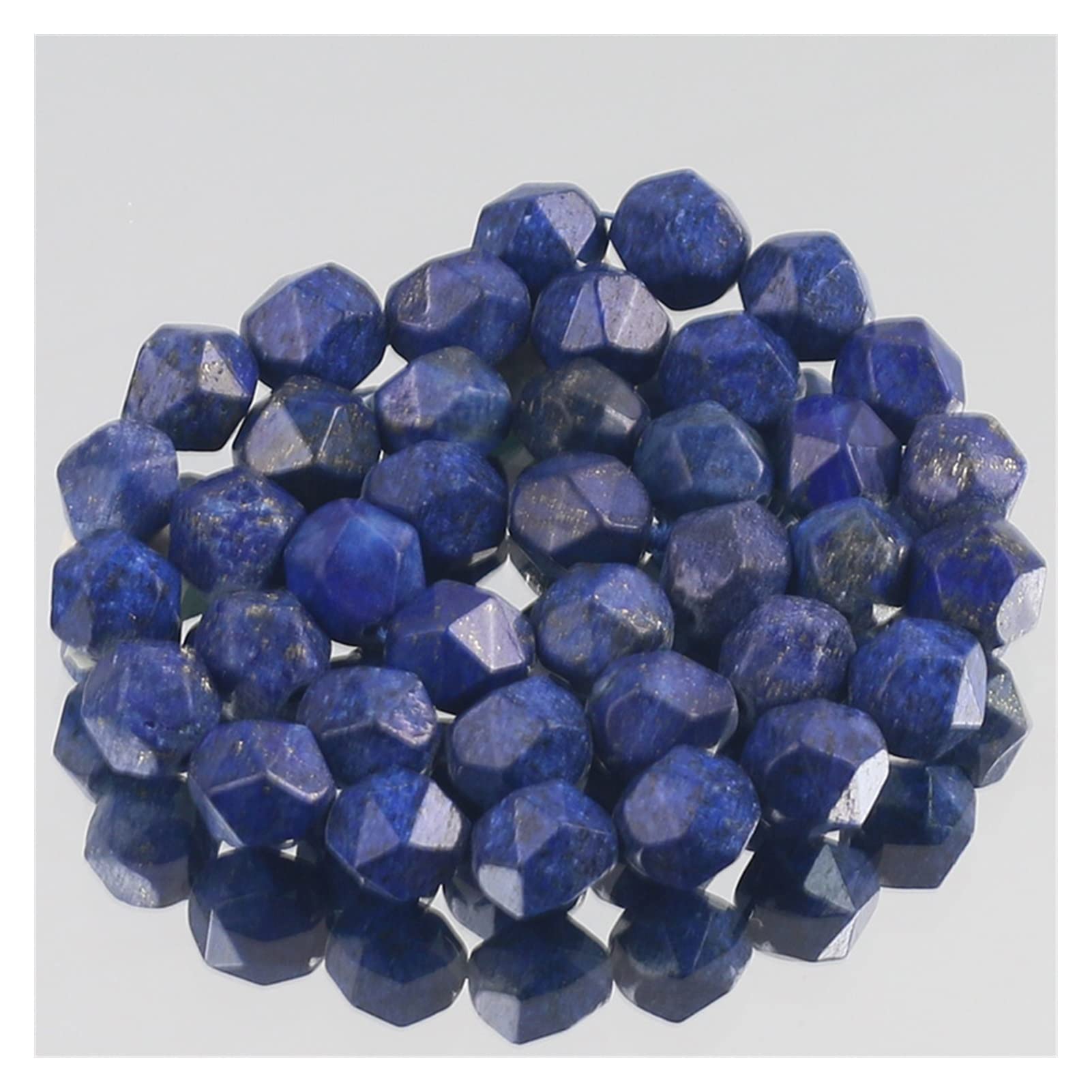 Cristallo Naturale Grezzo Naturale Lazuli Pietra Blu Perline Spaziatrici Allentate for Creazione Di Gioielli Braccialetto Fai Da Te Collana 15" 6/8/10mm Decorazione Domestica All'Ingrosso Cristallo Co