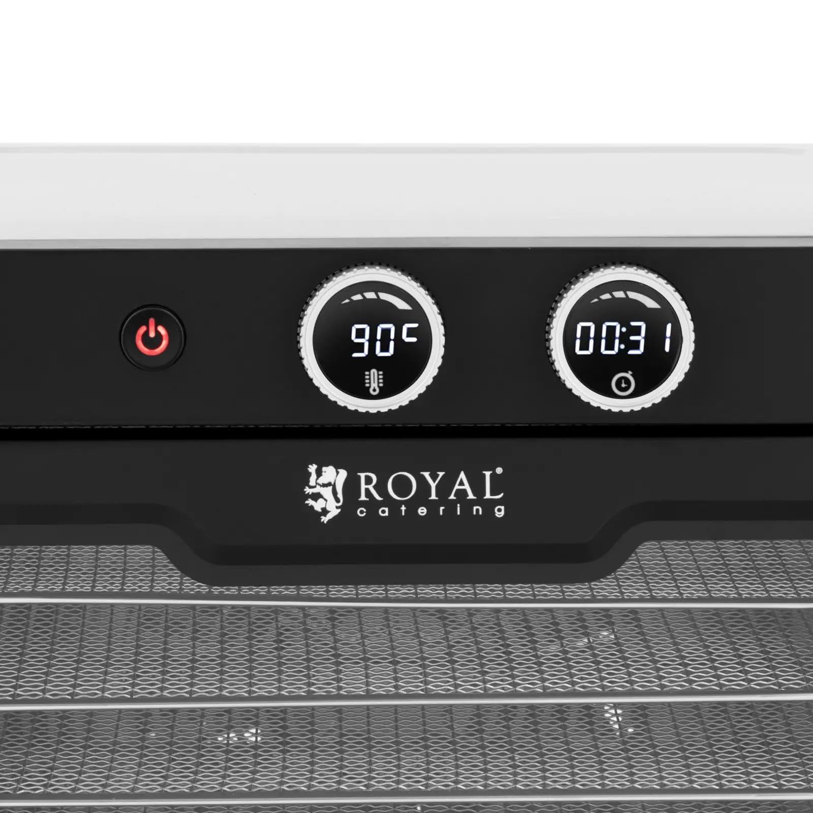 Disidratatore alimentare professionale 8 piani 26 litri 800 watt vetro temperato acciaio inossidabile 304 argento metallizzato 14_0008890