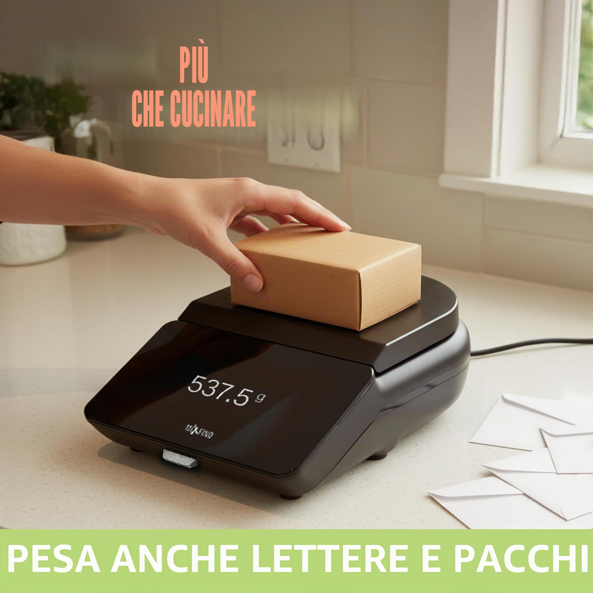 MixFino Base di Pesatura per Bimby TM7 – Bilancia senza Boccale | Il TM7 diventa bilancia a piattaforma al grammo · protegge l'innesto motore · ampia superficie ABS rigida · Made in Germany