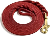 Vista 13 de Correa de cuero para perro Guiding Star 8 pies, Correas de perro resistentes, Correa de entrenamiento de cuero trenzado suave hecha a mano