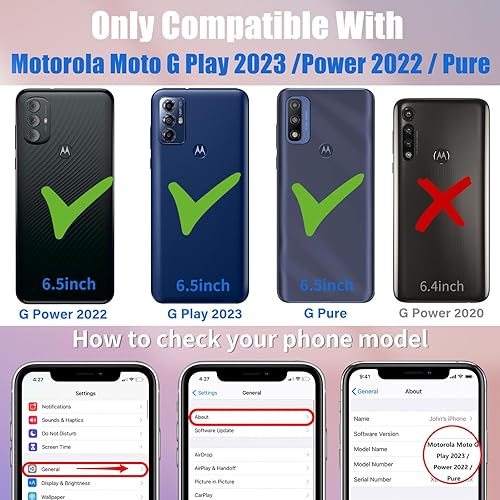 Miniatura 2 de Toycamp Funda de teléfono para Moto G PureG Power 2022G Play 2023 con soporte de anillo lindo y genial diseño de dibujos animados de OVNI para