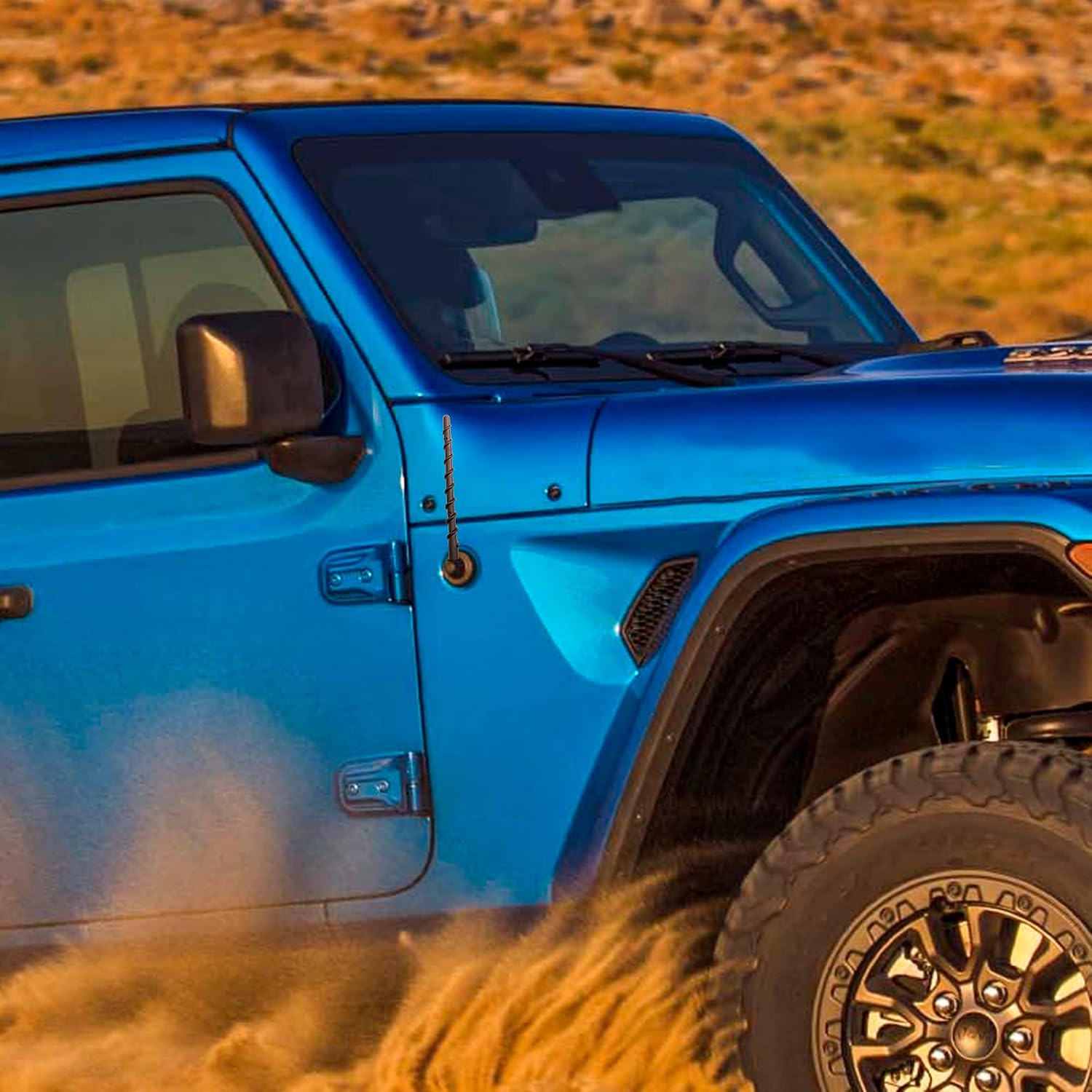 8 Inch Short Antenna fits 2007-2026 Jeep Wrangler Gladiator Mojave Sahara Rubicon JK JL JT Unlimited Sport S Willys 4xe Accessories, Jeep Car Replacement Antenna image 5