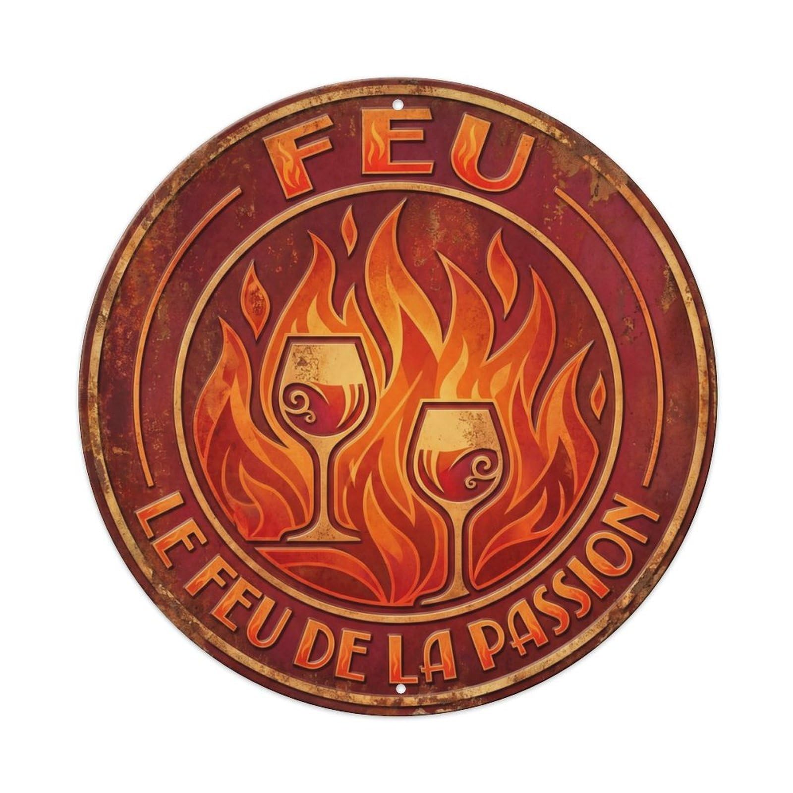 Fire Humorous Bistro Fire Metal Tin Sign