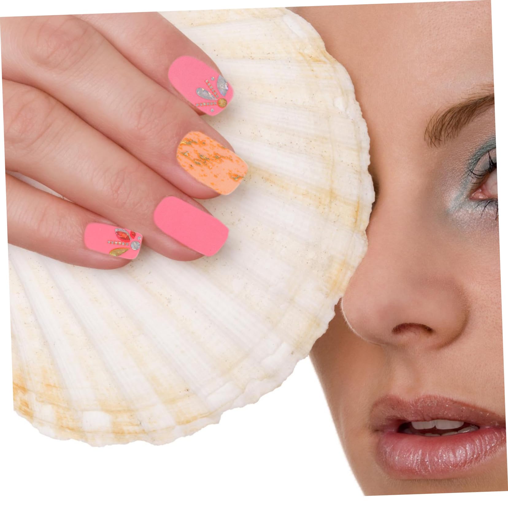 5 Set Adesivi Per Unghie Con Design Artificiale Set Per Decorazioni Nail Art Facili Applicare E Rimuovere Per Manicure E Pedicure Accessori Per Unghie Per Principianti E 6 Fogli*5