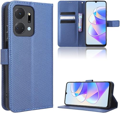 Case for Honor X7a - Funda de piel sintética con tapa para Honor X7a RKY-LX2, color azul