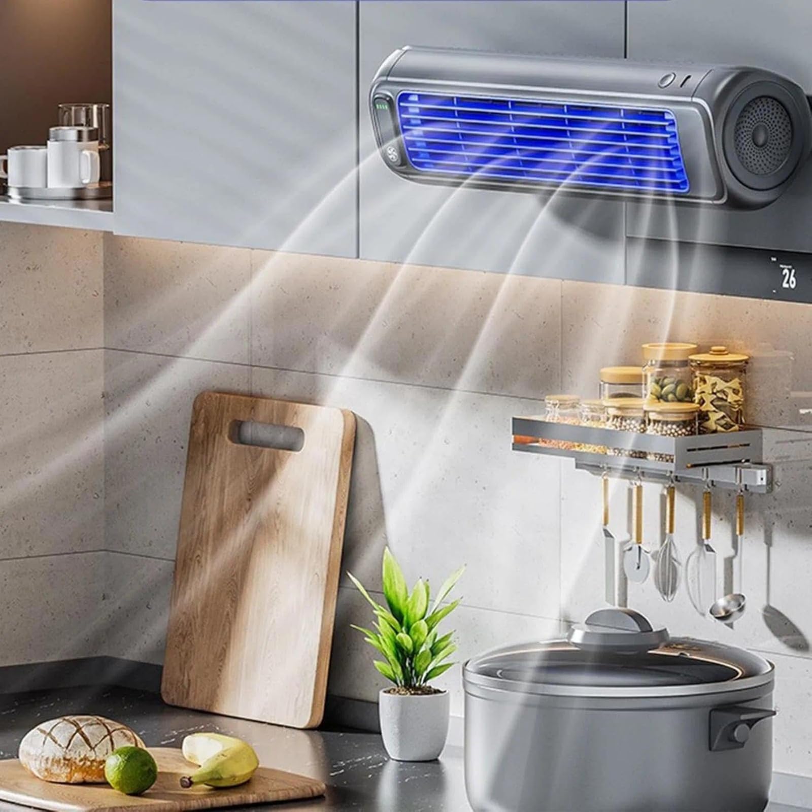 Solyball Cooling Ace Ursprünglich,Tragbare Mini-Klimaanlag | Flügelloser mobiler Luftkühler,wiederaufladbarer leiser Ventilator,für Büro,Küche und Wohnmobil