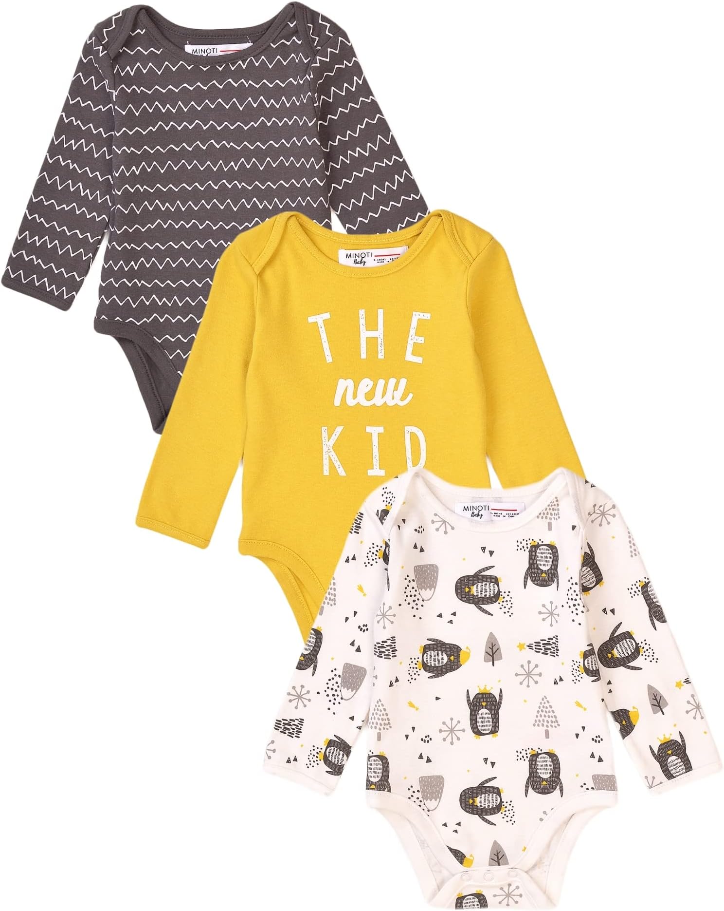 Minoti unisex-baby Basic 3Pk Bodysuits Hug 7