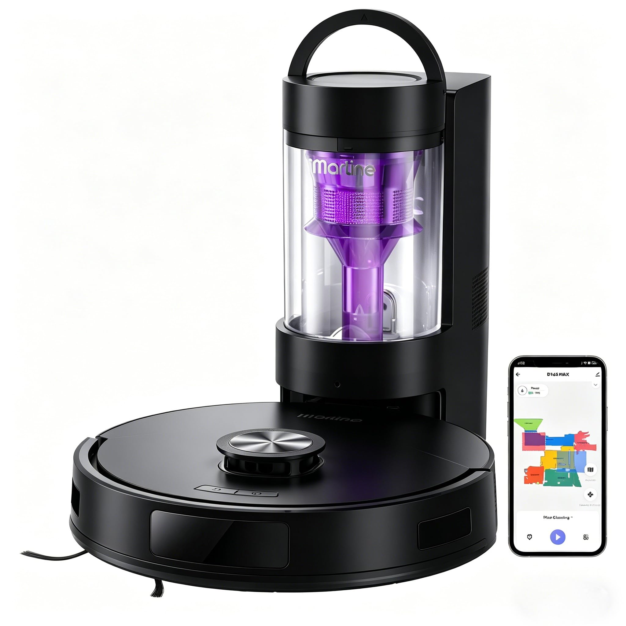 Photo 1 of -*** CHECK COMMENTS*** Robot Vacuum and Mop Combo, Robot Vacuum Cleaner with Bagless Self Emptying Station, 18000Pa Suction, LiDAR Navigation, ideal for Pet Hair, Carpet & Hard Floor, Compatible with App/Alexa/Voice Control