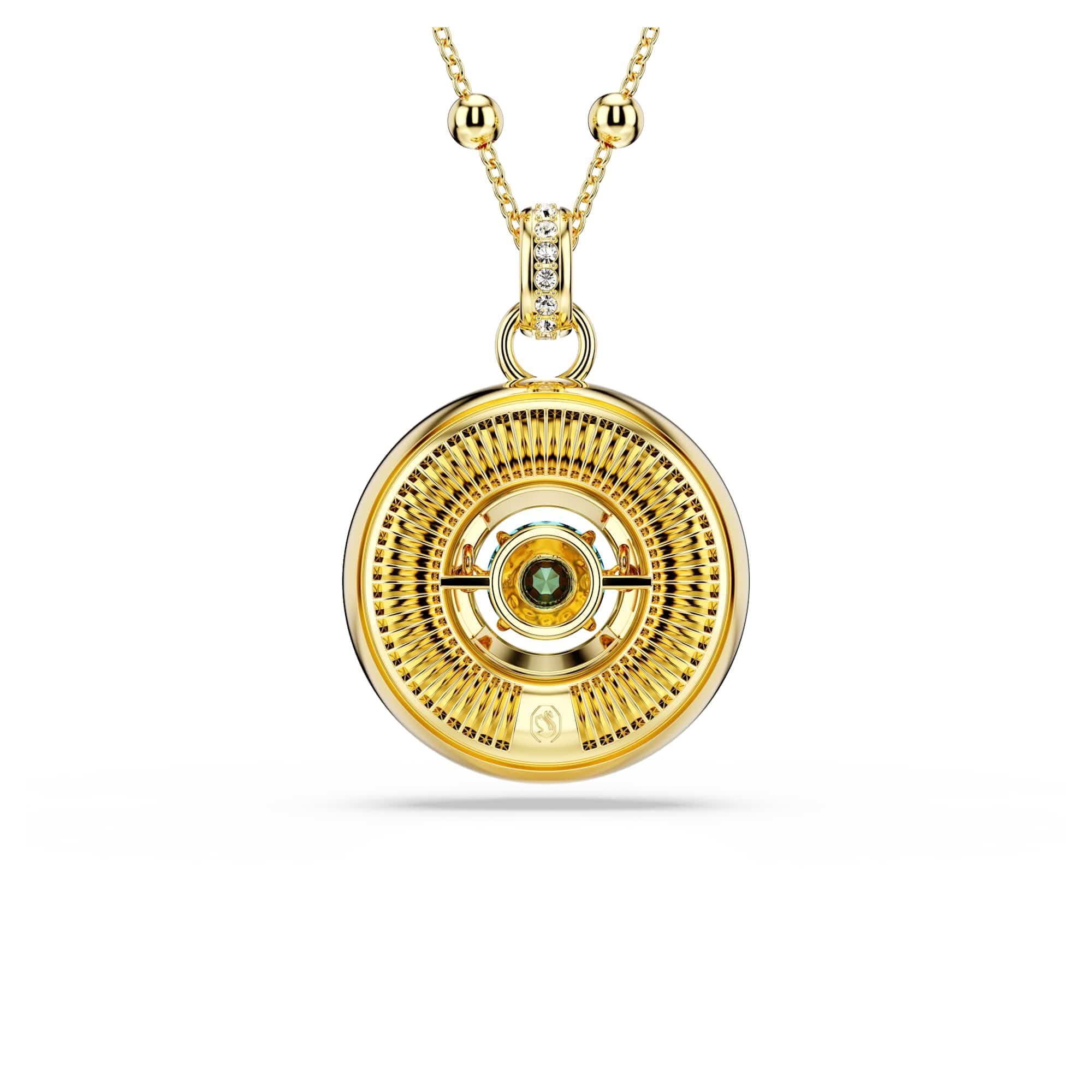 Swarovski Symbolica - Colgante chapado en oro con diseño de mal de ojo, unisex, mediano, multicolor, 42-52 cm, metal, circonita cúbica