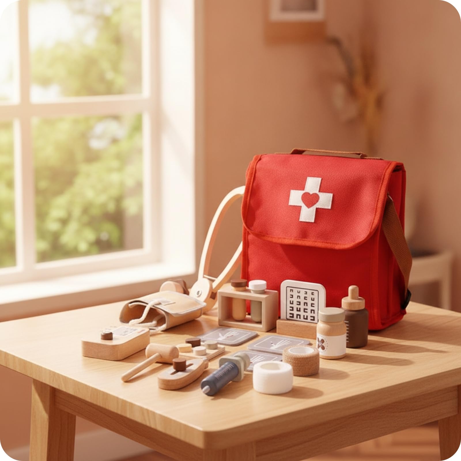 Zaino Medico Giocattolo Educativo Kit Medico Giocattolo Realistico Set da Dottore