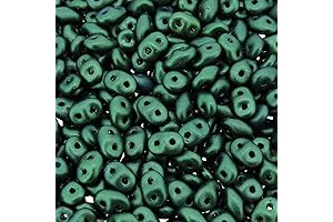 Czech Superduos Two-Hole Super Duo Seed Beads 5 x 2.5mm Pearl Shine...