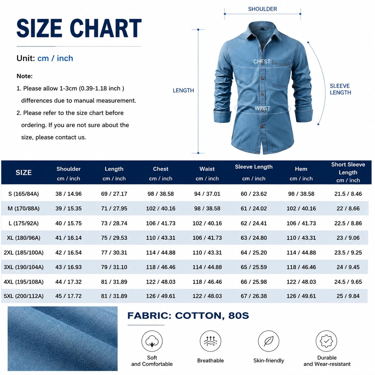 Camicie Da Uomo In Denim Di Cotone, Vestibilità Slim, Giacca Oktoberfest Con Taschino Sul Petto, Maniche Lunghe, Casual, Con Bottoni, Shacket Autunnale, Vintage, Abbigliamento Da Lavoro Per Tutti I