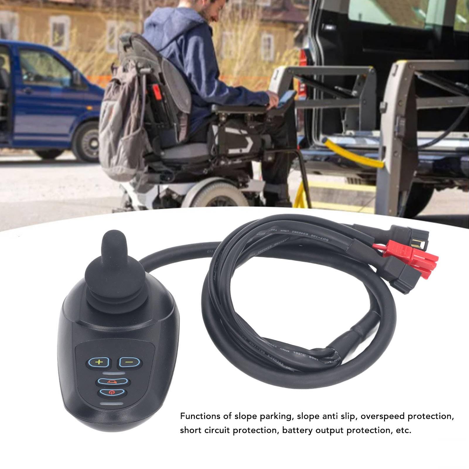 Elektryczny Sterownik Zasilania Wózka Inwalidzkiego, Kontroler Typu Joystick 45A ze Stabilnym Startem i zmienną regulacją dla Elektrycznych Wózków Inwalidzkich Inteligent